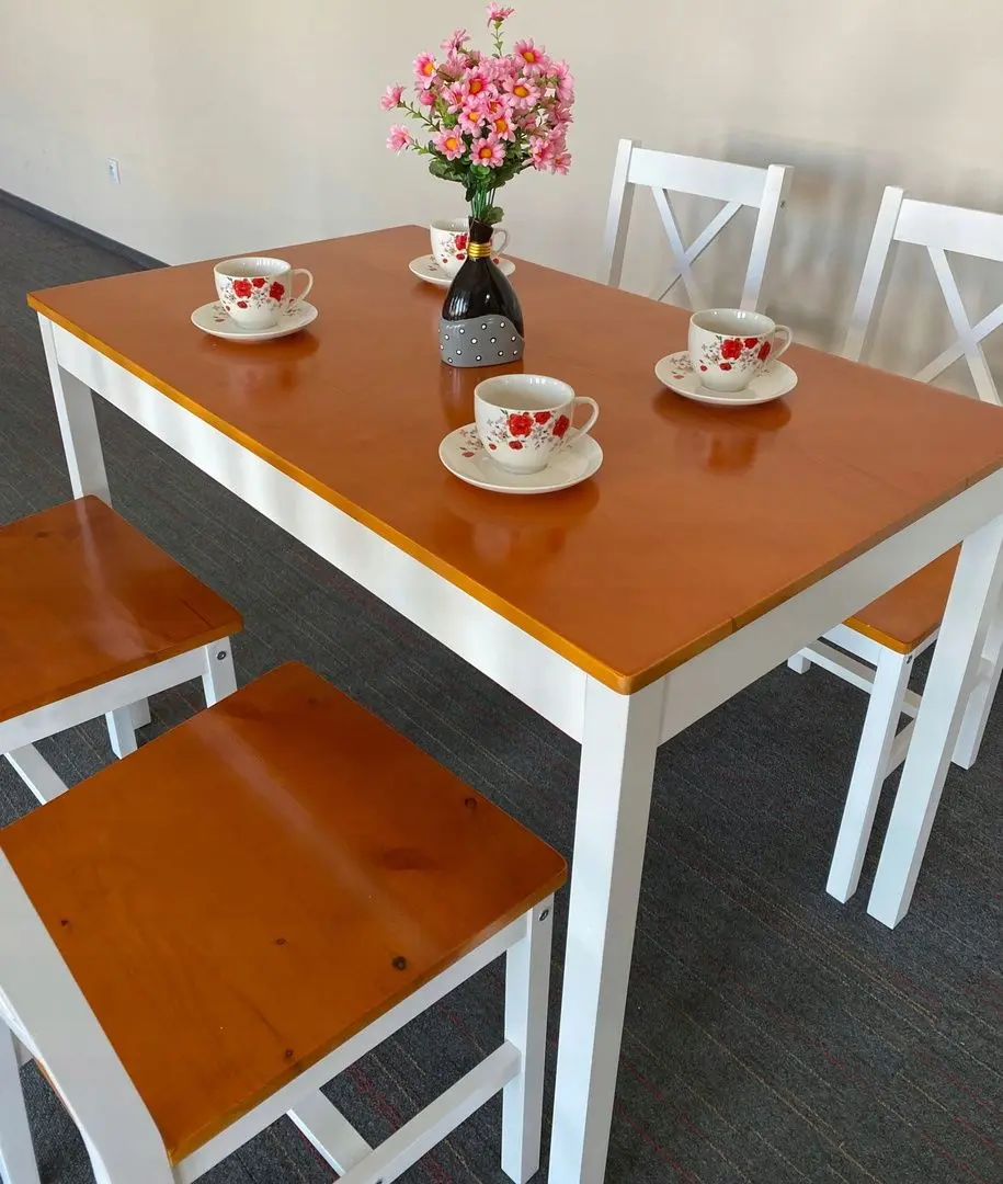 Обеденный набор Chomik Anderdalen PHO5697 White/Brown (1+4) - 3