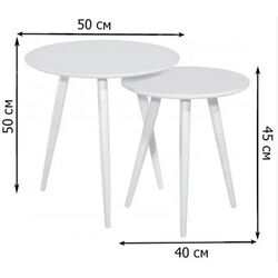 Set masute pentru reviste Signal Cleo (White) Thumb