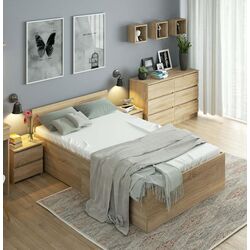 Pat Akord CLP cu mecanizm de ridicare 120x200 (Sonoma Oak)