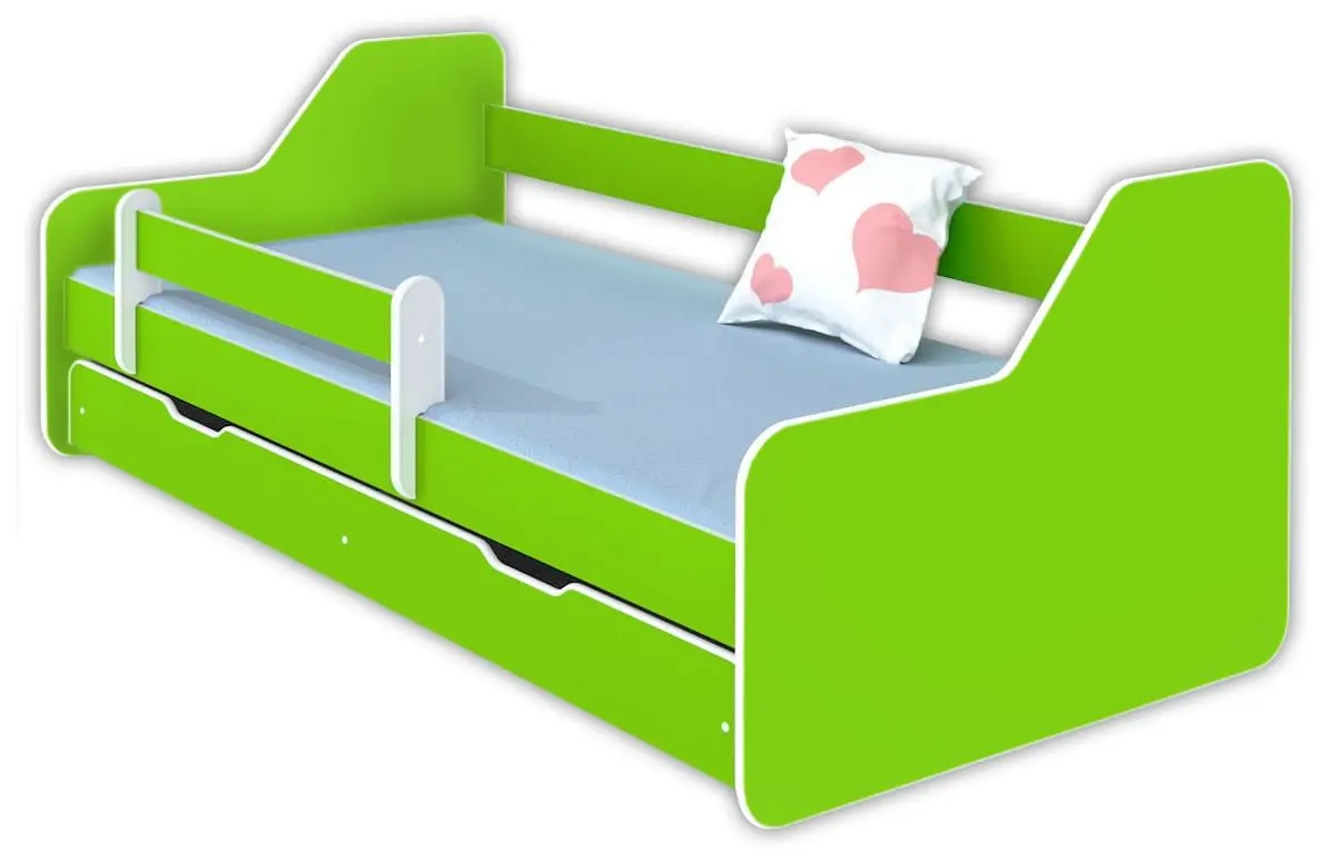 Кровать BellaLuni Dione 80x160 с ящиком/матрасом (Green) - 3