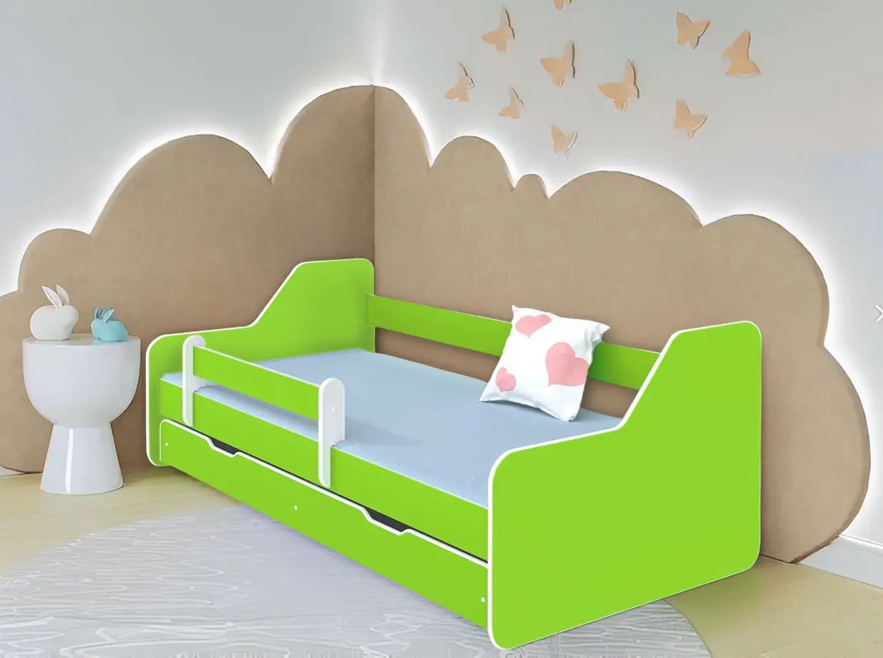 Кровать BellaLuni Dione 80x160 с ящиком/матрасом (Green)