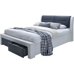 Pat Halmar Cassandra 160x200 cu sertare (White/Black) Thumb