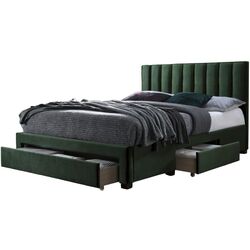 Pat Halmar Grace 160x200 cu sertare (Dark Green) Thumb