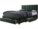 Pat Halmar Grace 160x200 cu sertare (Dark Green)