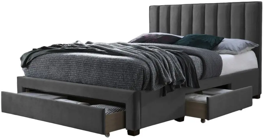 Pat Halmar Grace 160x200 cu sertare (Gray)