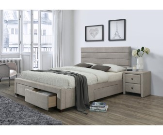 Pat Halmar Kayleon 160x200 cu sertare (Beige)