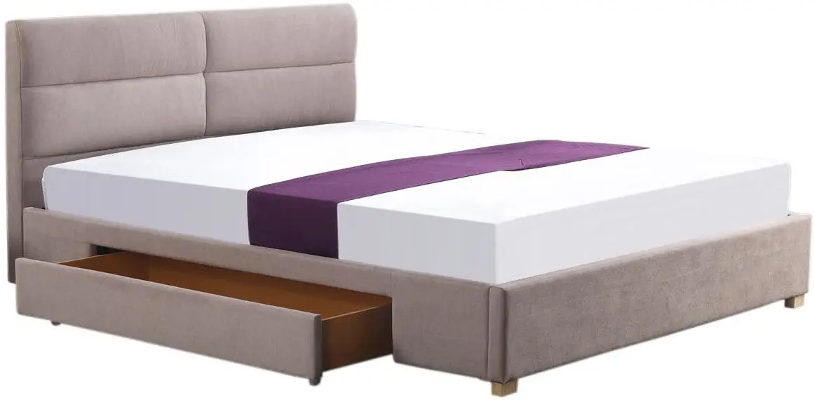 Pat Halmar Merida cu sertar 160x200 (Beige)