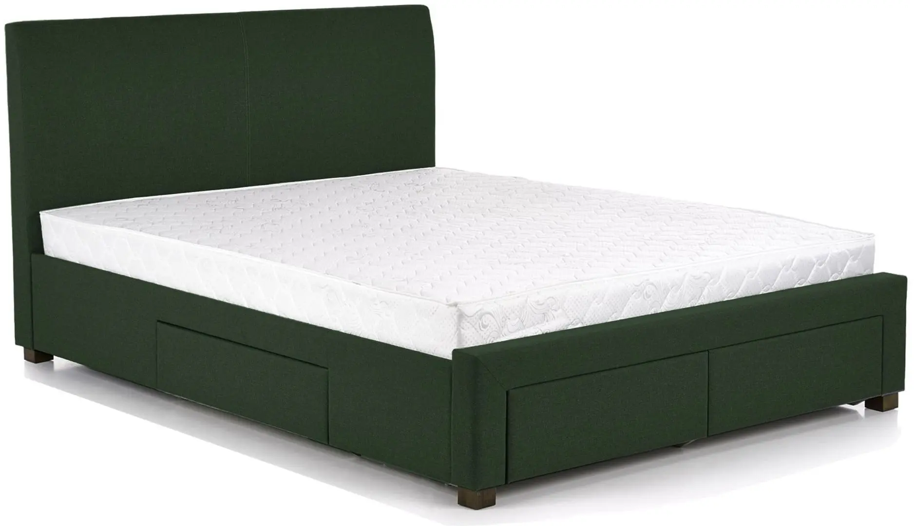 Pat Halmar Modena 3 cu sertare 160x200 (Dark Green)