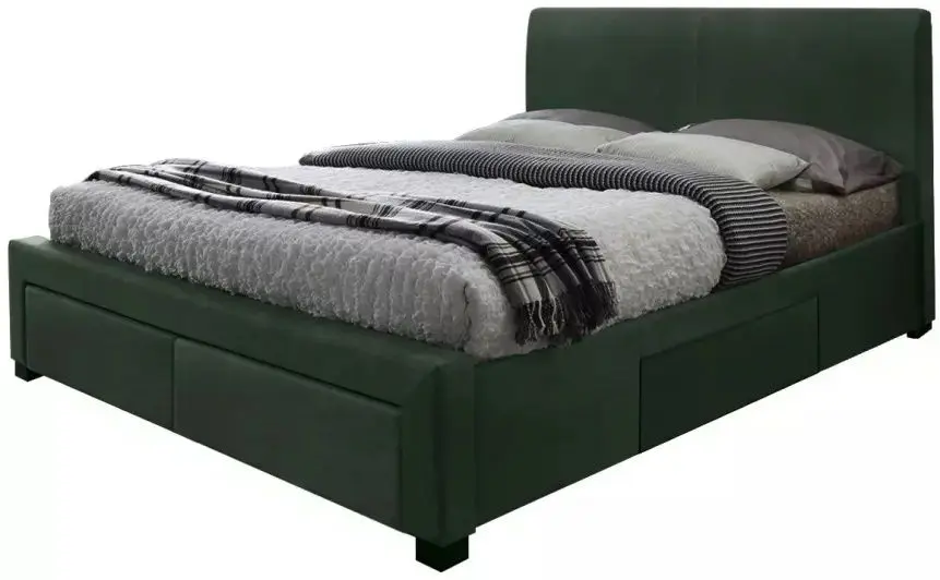 Pat Halmar Modena 3 cu sertare 160x200 (Dark Green)