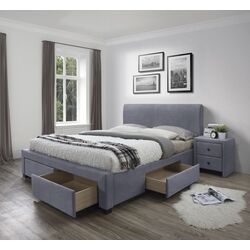 Pat Halmar Modena 3 cu sertare 160x200 (Gray)