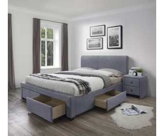 Pat Halmar Modena 3 cu sertare 160x200 (Gray)