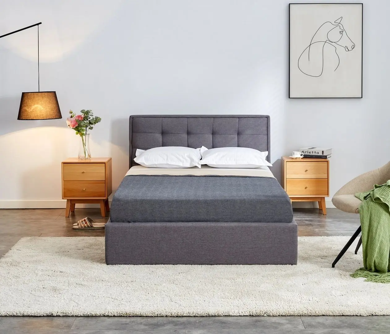 Кровать Halmar Padva подъёмный механизм 120x200 (Gray) - 3