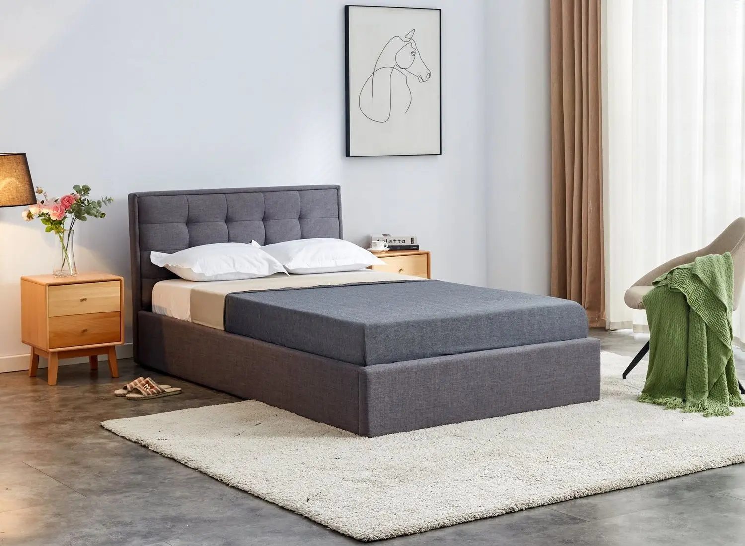 Кровать Halmar Padva подъёмный механизм 120x200 (Gray)