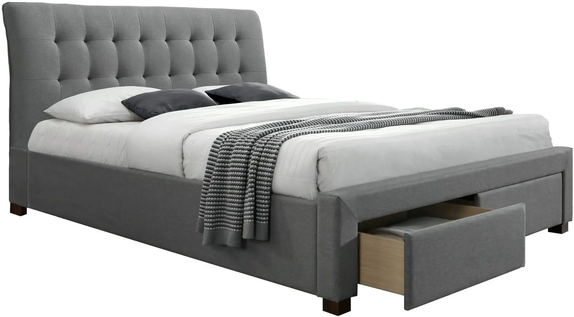 Pat Halmar Percy cu sertare 160x200 (Gray) - 4