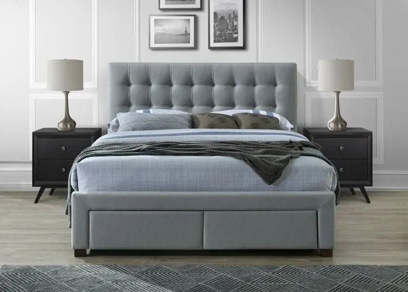 Pat Halmar Percy cu sertare 160x200 (Gray) - 2