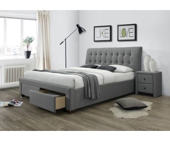 Pat Halmar Percy cu sertare 160x200 (Gray)