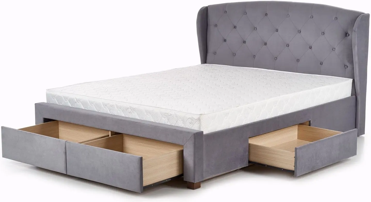 Pat Halmar Sabrina cu sertare 160x200 (Gray) - 4