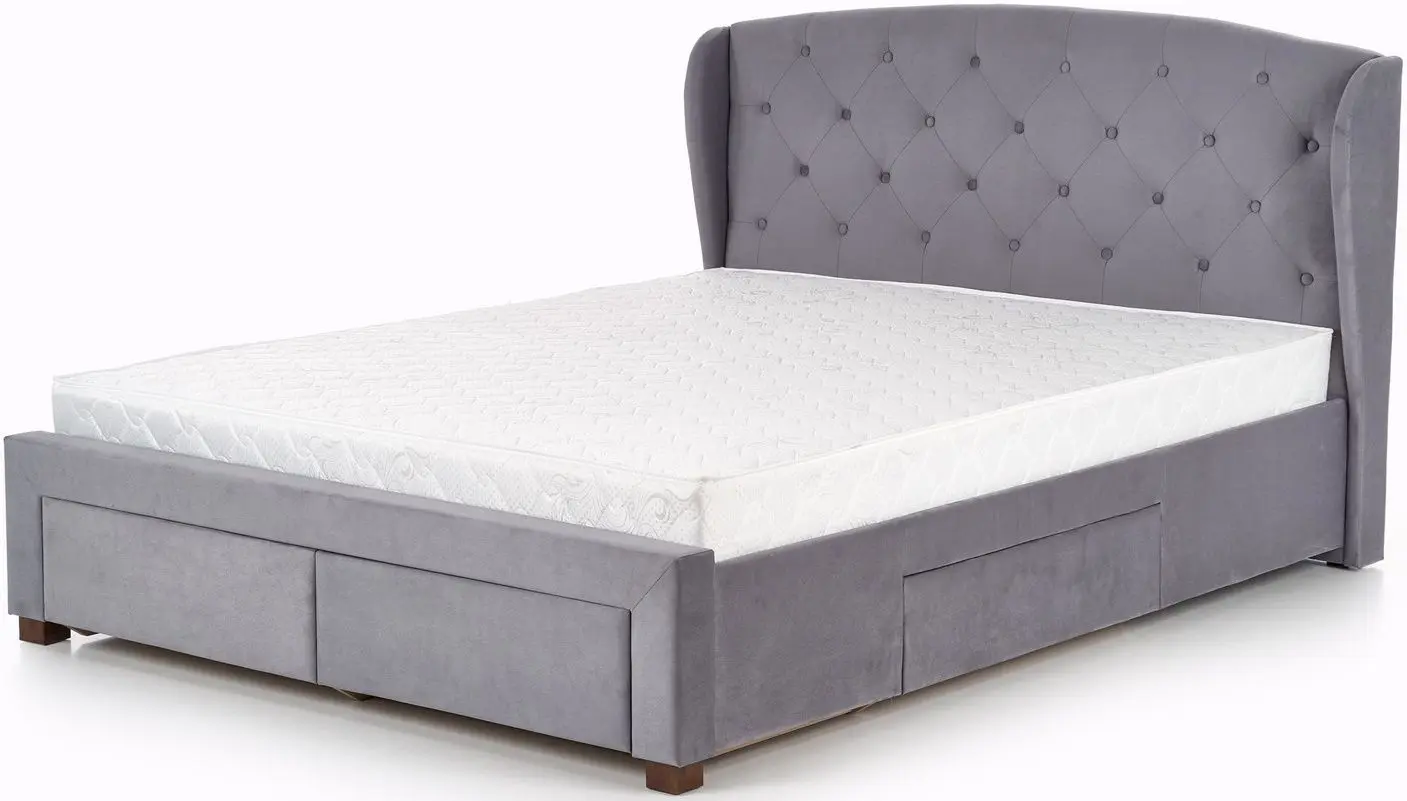 Pat Halmar Sabrina cu sertare 160x200 (Gray) - 3