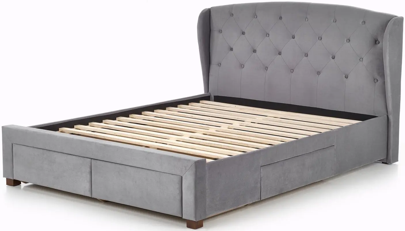 Pat Halmar Sabrina cu sertare 160x200 (Gray) - 2