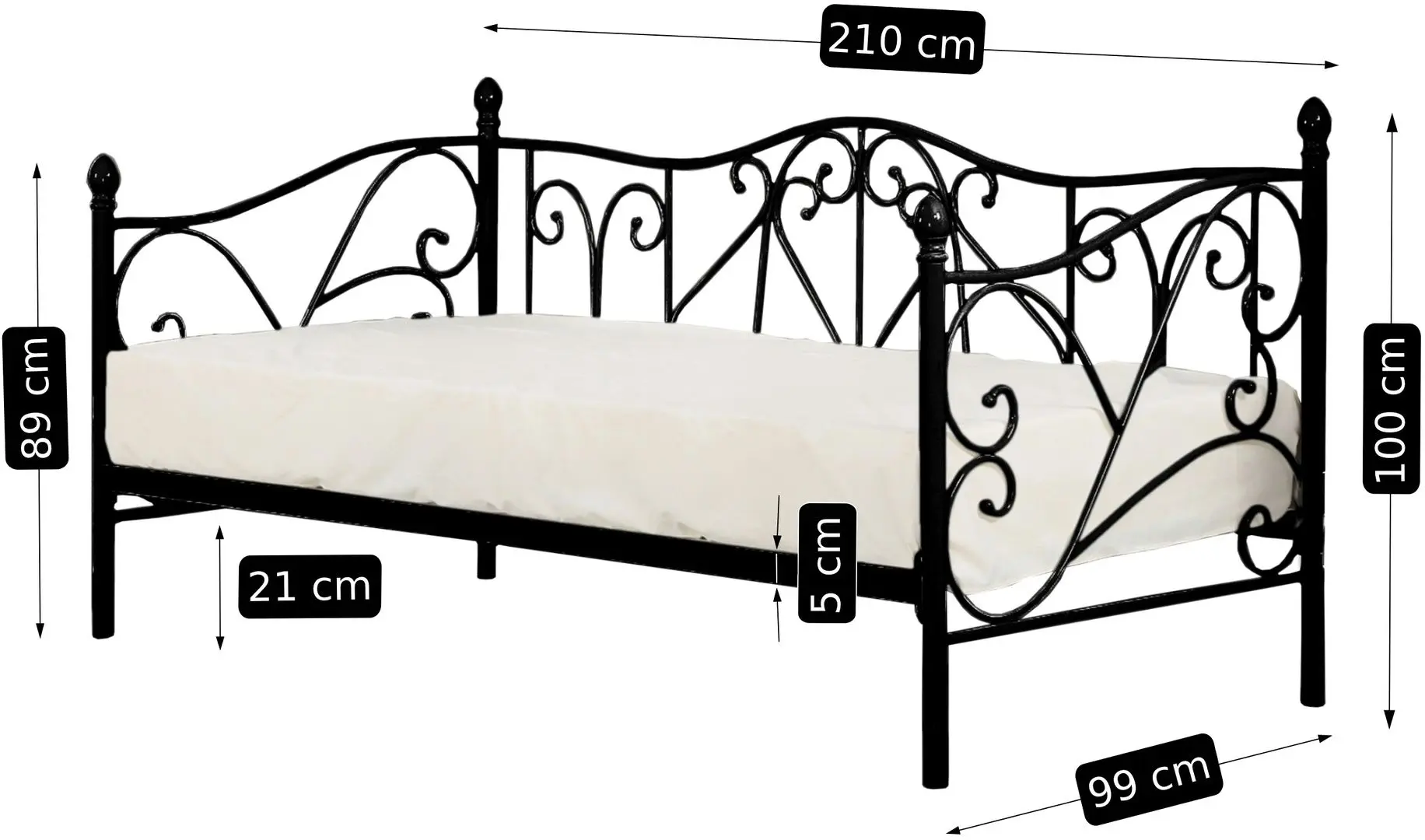 Pat Halmar Sumatra 90x200 (Black)