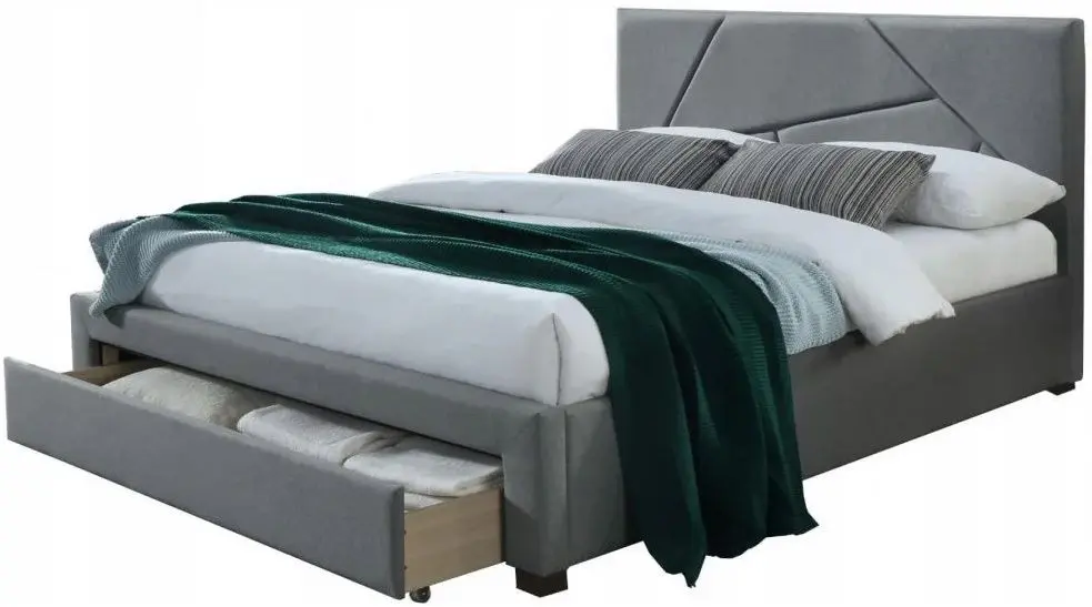 Pat Halmar Valery cu sertar 160x200 (Gray)