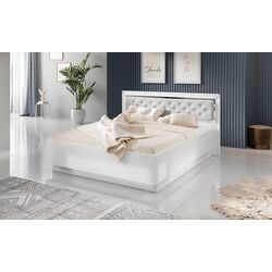Кровать Helvetia Arno 2497LF31 160x200 (White Gloss/Silver)