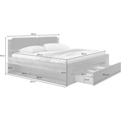 Кровать Helvetia Galaxy 24AAEA50 с ящиком 140x200 (Ash Abisko/Beige) Thumb