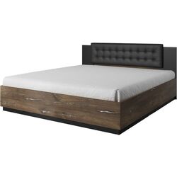Кровать Helvetia Sigma 24FSLI50 подъемный механизм 140x200 (Flagstaff Oak Dark/Black Matt) Thumb