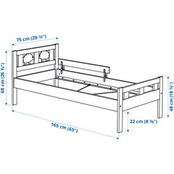 Кровать Ikea Kritter 70x160 (Белый) Thumb