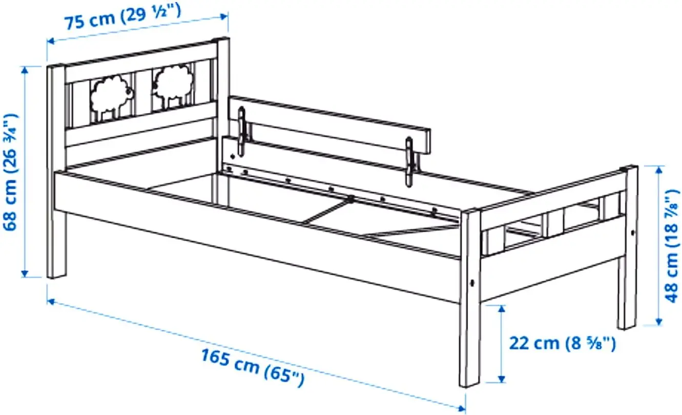 Кровать Ikea Kritter 70x160 (Белый)
