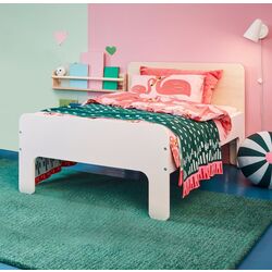 Pat Ikea Slakt cu somiera 80x200 (Alb/Mesteacan) Thumb