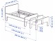 Pat Ikea Slakt cu somiera 80x200 (Alb/Mesteacan)