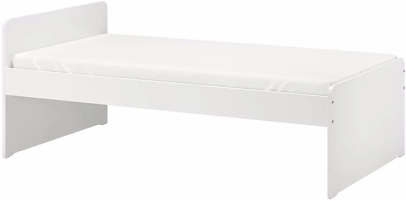 Pat Ikea Slakt cu somiera 90x200 (Alb)