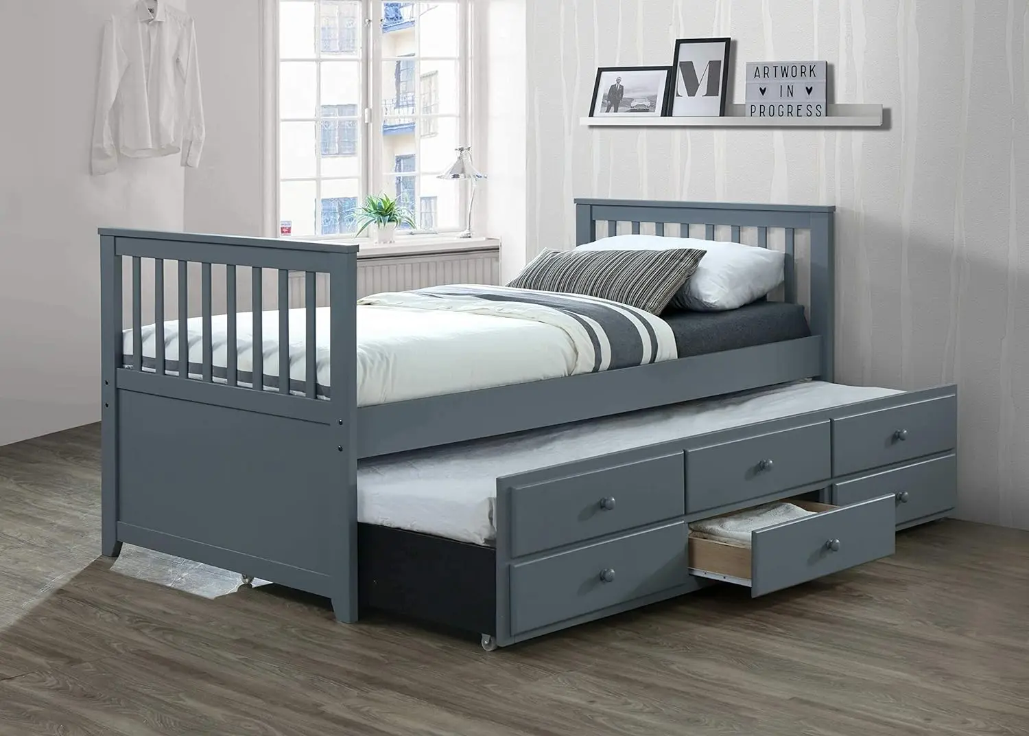 Кровать Mobhaus Austin New 90x200 (Gray)
