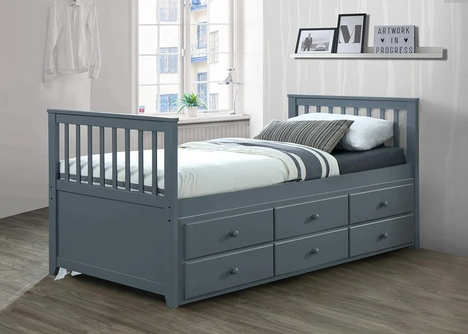 Кровать Mobhaus Austin New 90x200 (Gray)