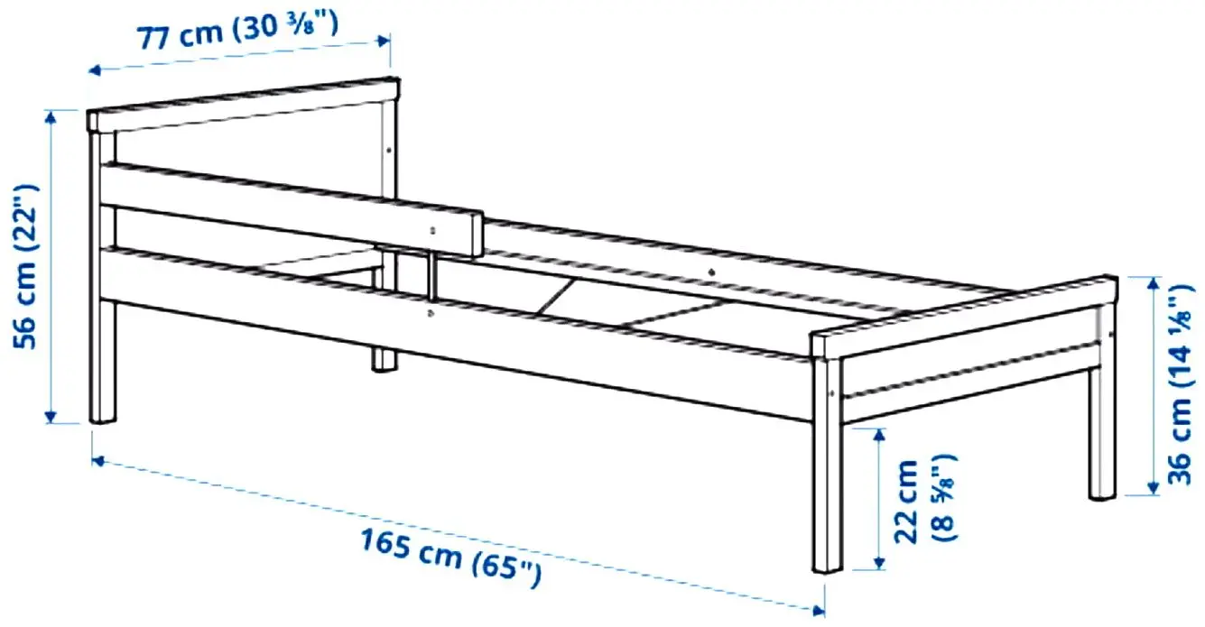 Pat Ikea Sniglar cu somiera 70x160cm (Fag)