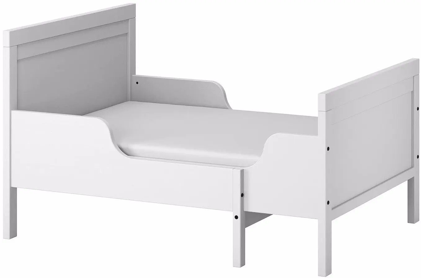Pat extensibil Ikea Sundvik cu somiera 80x200 (Alb)