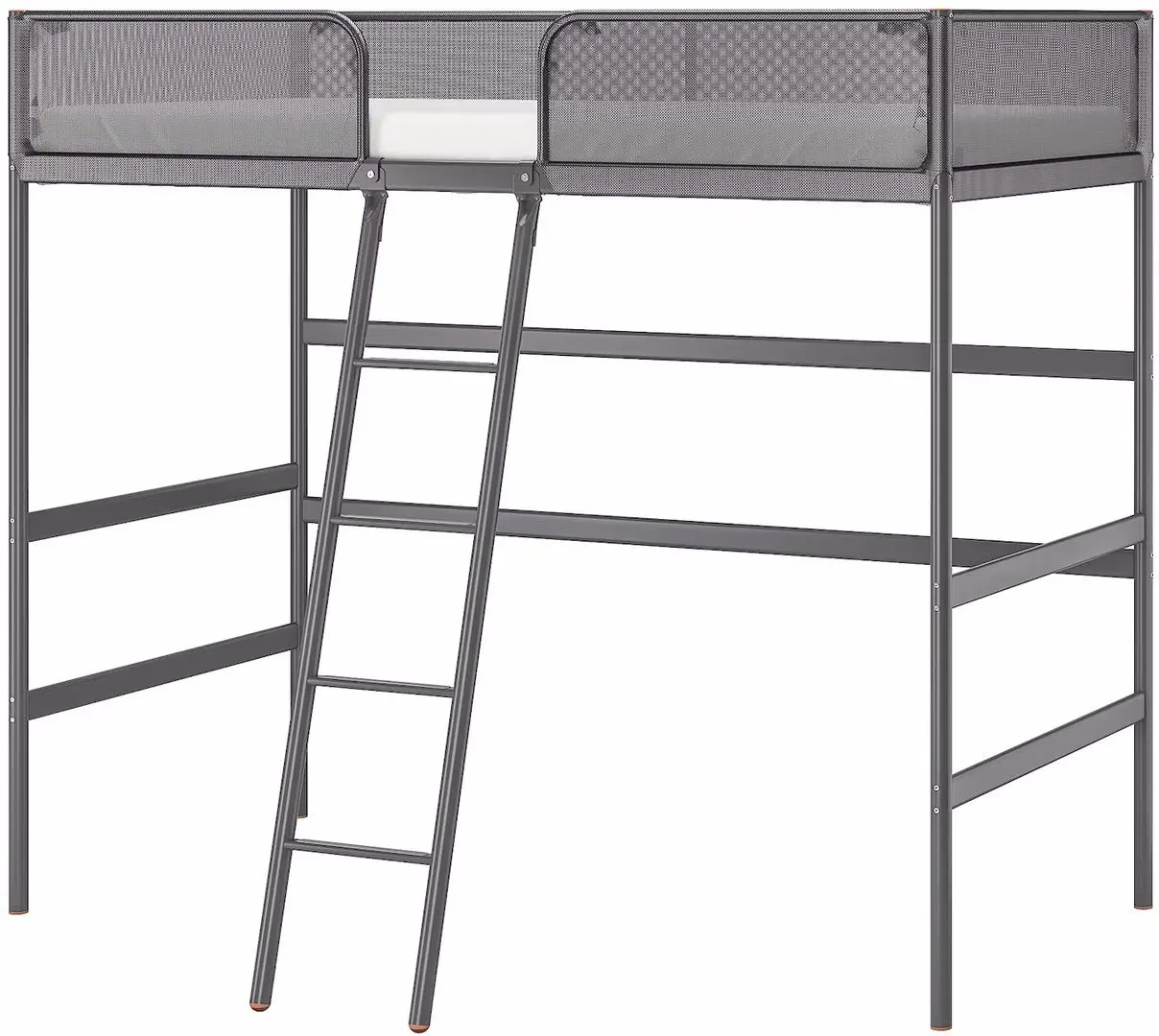 Pat supraetajat Ikea Tuffing 90x200 (Gri Inchis)