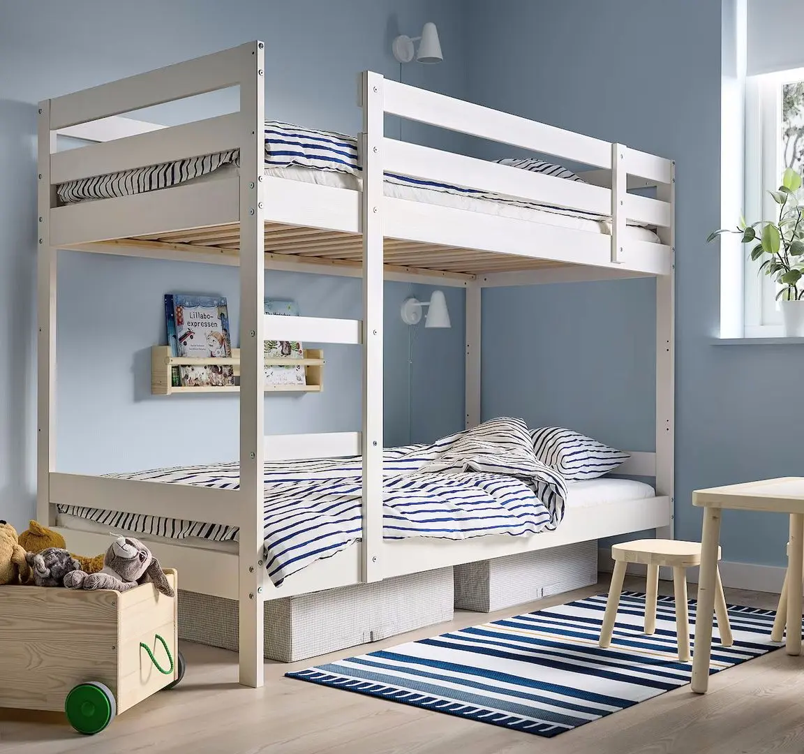 Двухъярусная кровать Ikea Mydal 90х200 (Белый)