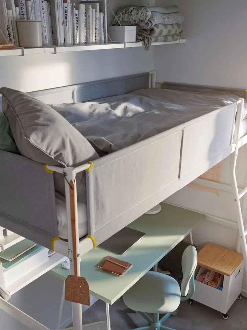 Двухъярусная кровать Ikea Tuffing 90х200 (Темно-Серый)