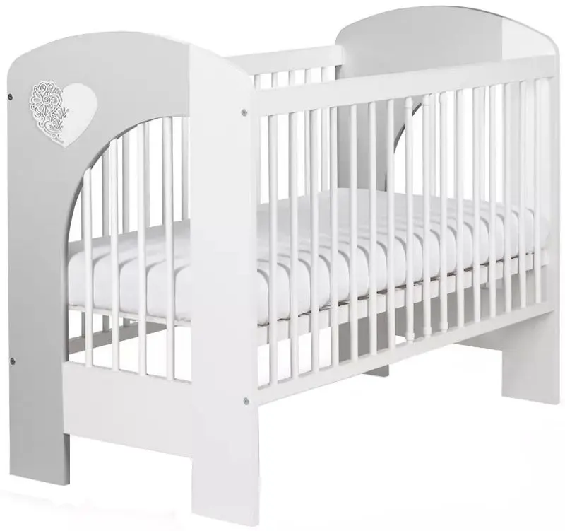 Кроватка Klups Nel Heart (White/Grey)