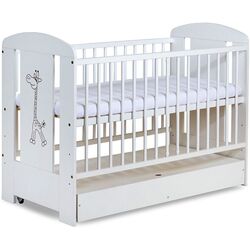 Кроватка Klups Safari Giraffe с ящиком + матрас 8см (White) Thumb
