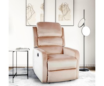 Fotoliu-recliner Signal Pegaz Velvet (Beige)