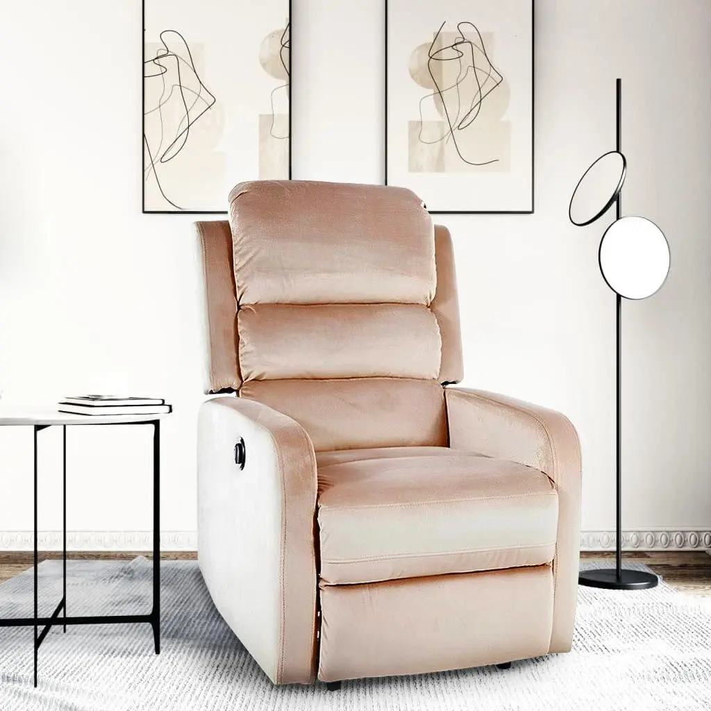 Fotoliu-recliner Signal Pegaz Velvet (Beige)