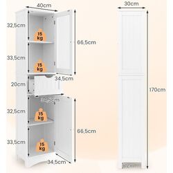 Penal Costway JV10679WH (White) Thumb