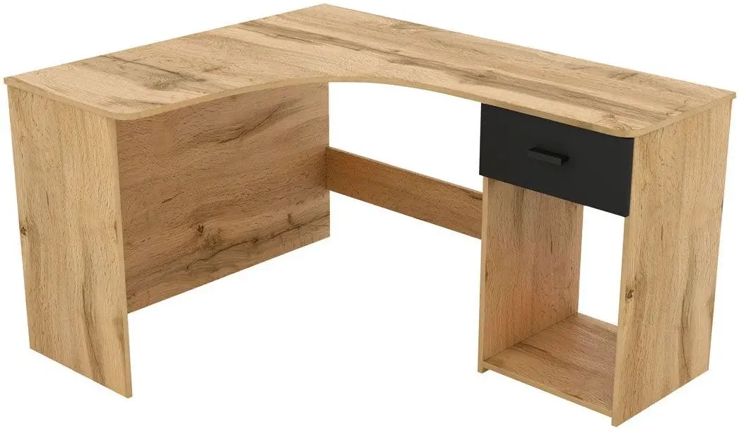 Masa de birou Helvetia Corner 24N2LU03 (Wotan Oak/Gray)