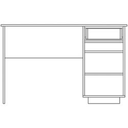 Masa de birou Yasen Jeneva (Sonoma Oak Truffle/Wenge Magic) Thumb