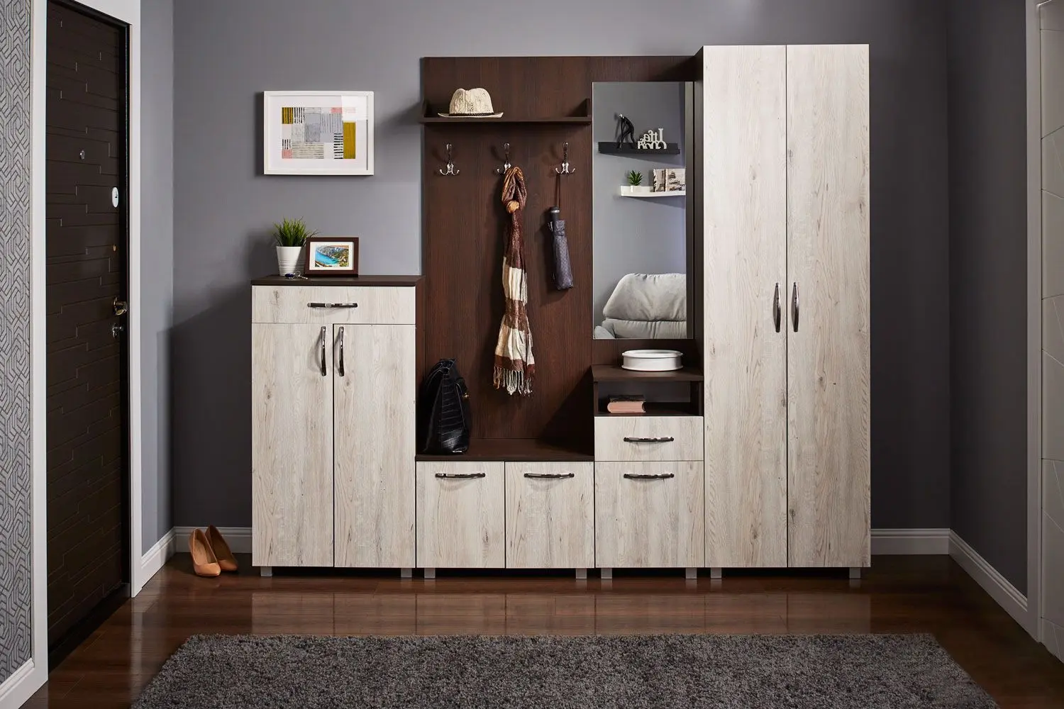 Antreu Ambianta Bruno 2.25m (Sonoma Inchis/Samoa Alb)