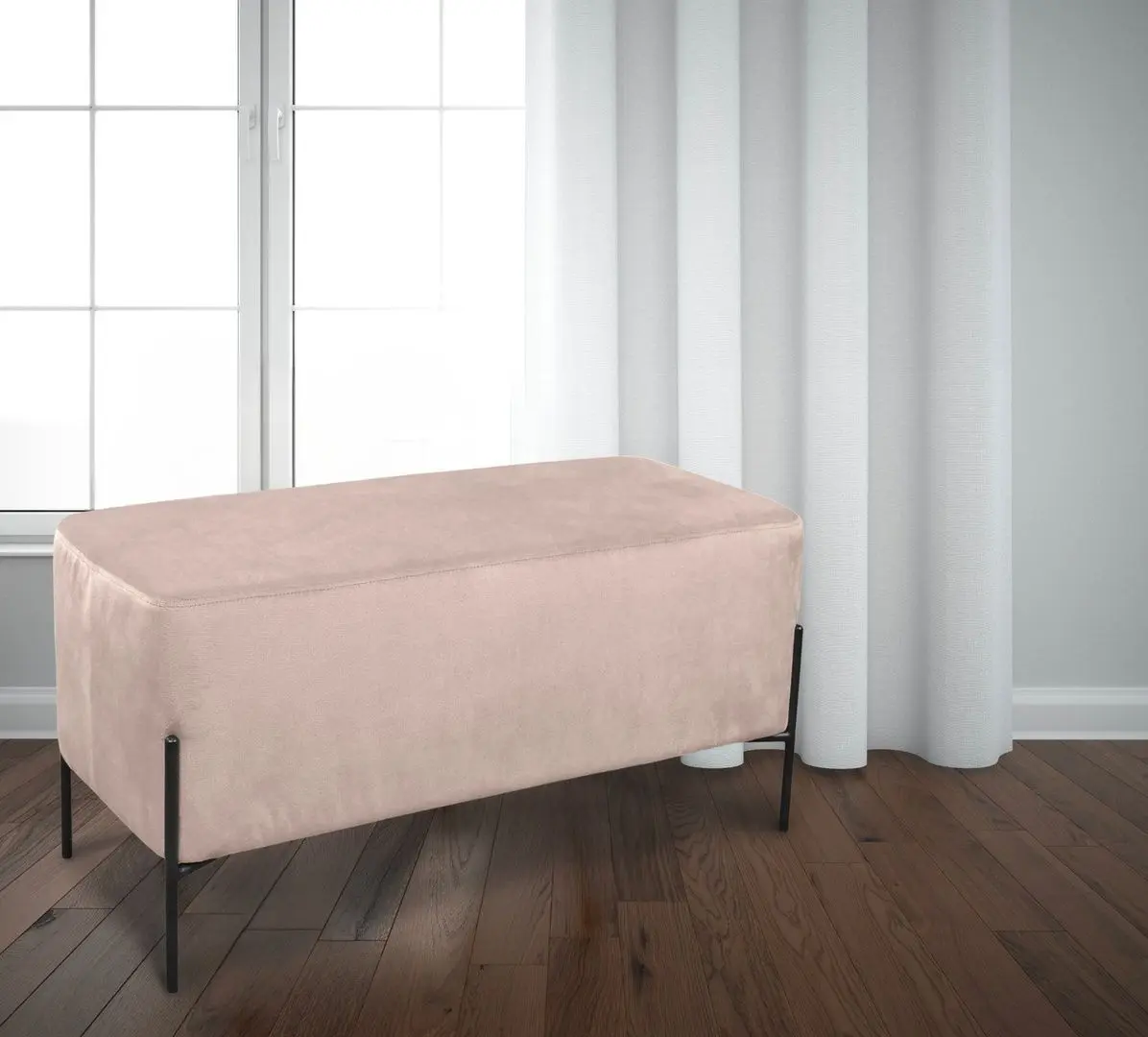 Puf DP Ottoman Double (Beige/Black)