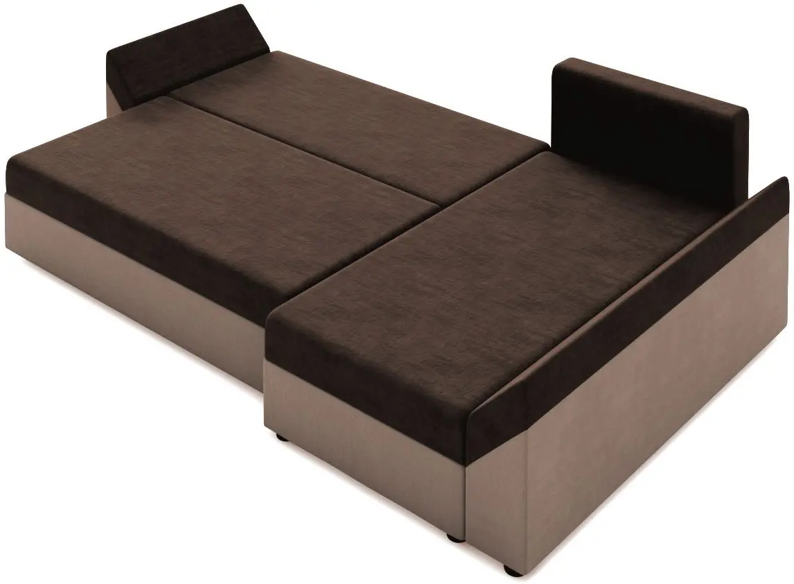 Canapea de colt Space Meble Dante L Sawana 16/Sawana 22 (Dark Brown/Light Brown)